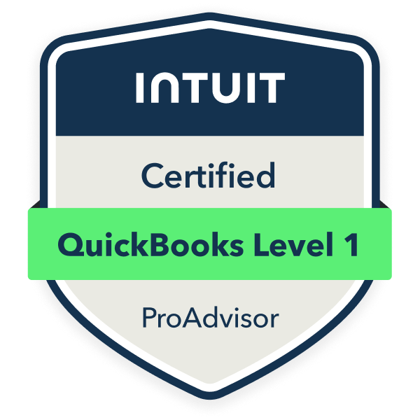 Intuit Certified QuickBooks Online ProAdvisor, Level 1