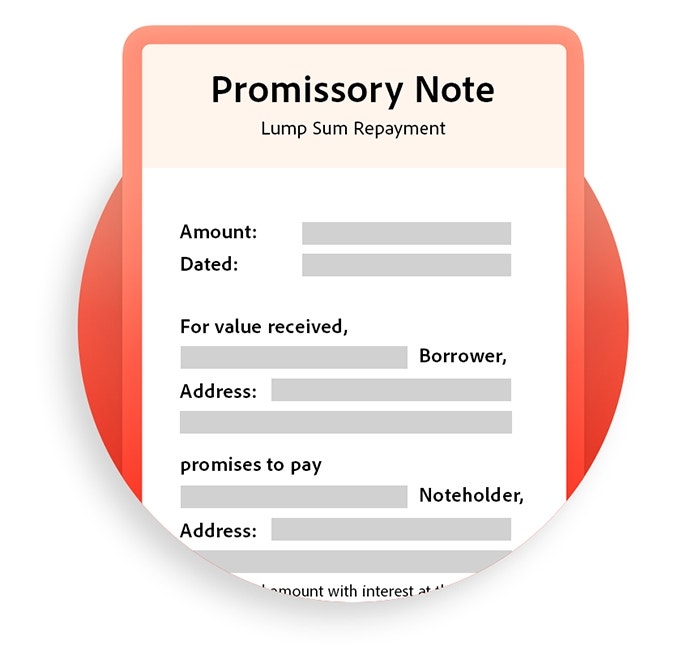 A promissory note.